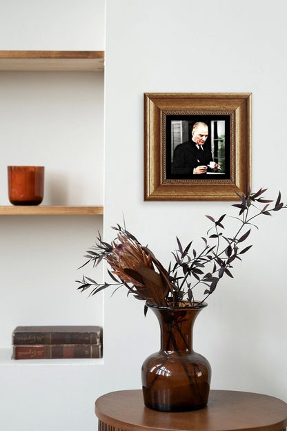 Atatürk Çerçeveli Taş Tablo 20 cm
