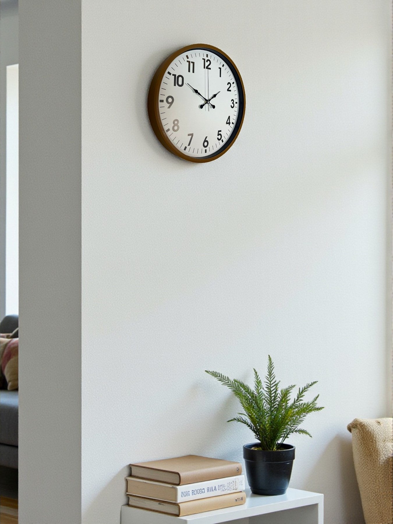 Zentime 36 Cm Kahverengi Dekoratif Duvar Saati