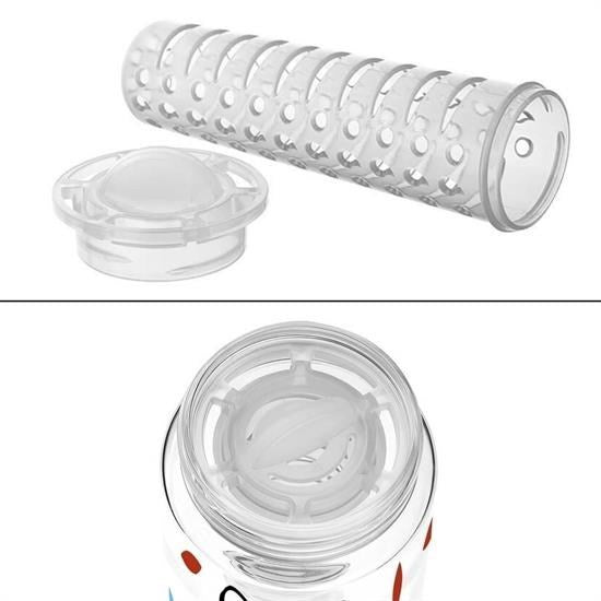 BUFFER® Tutma Saplı Kilitli Kendiliğinden Süzgeçli Kolay Taşınabilir Detoks Sporcu Diyet Matarası