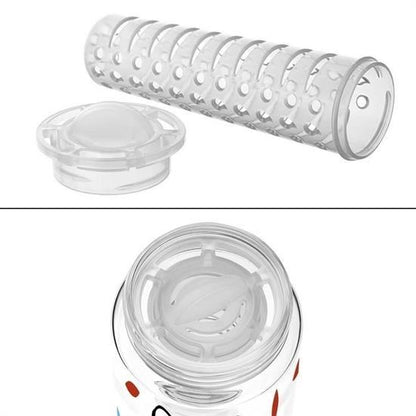 BUFFER® Tutma Saplı Kilitli Kendiliğinden Süzgeçli Kolay Taşınabilir Detoks Sporcu Diyet Matarası