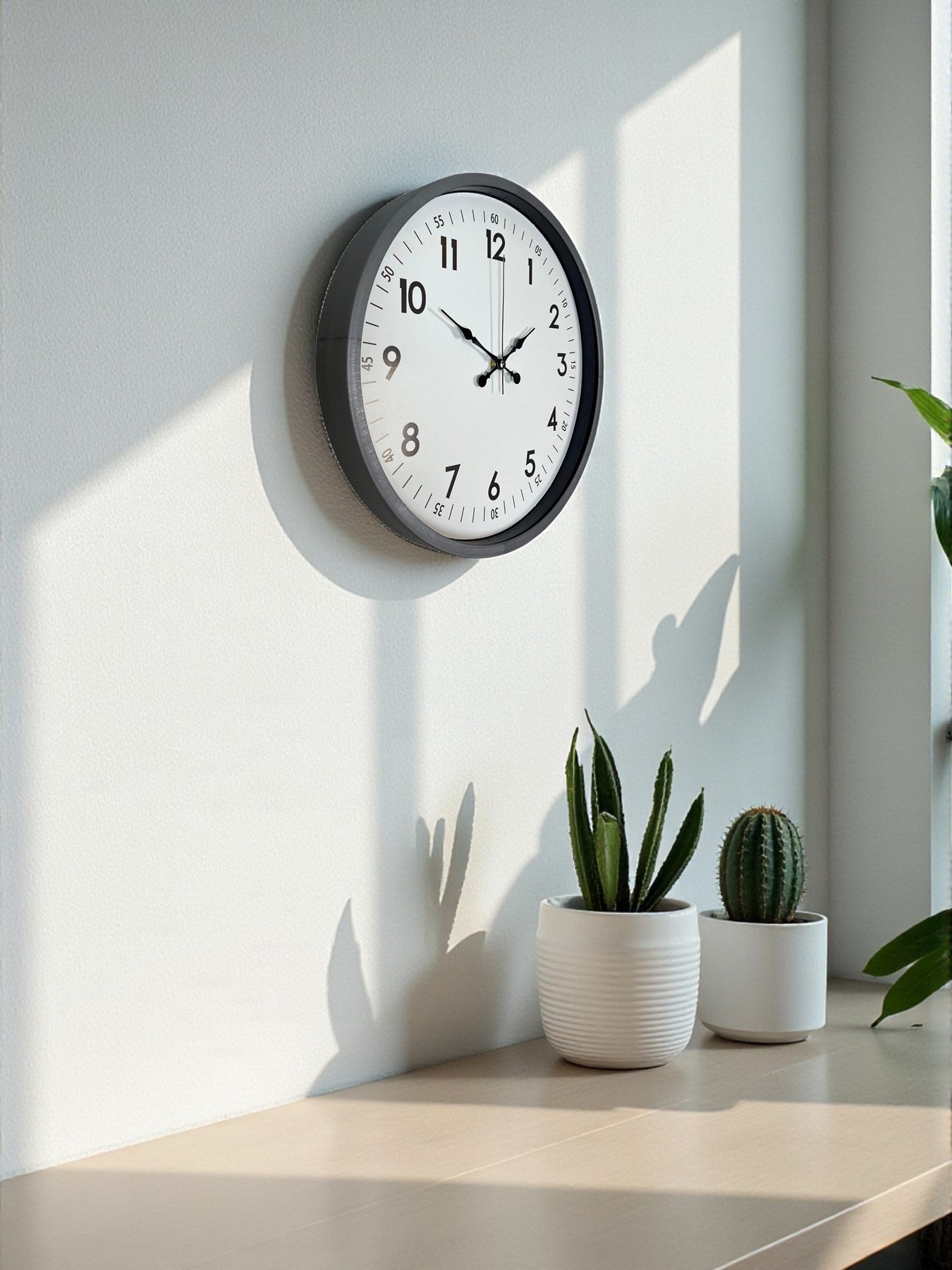 Zentime 36 Cm Gri Dekoratif Duvar Saati