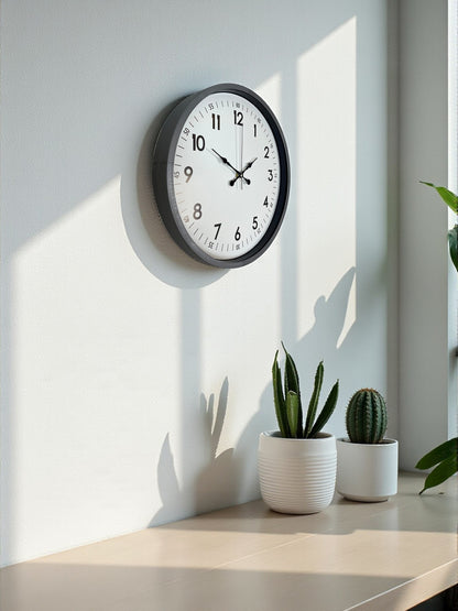 Zentime 36 Cm Gri Dekoratif Duvar Saati