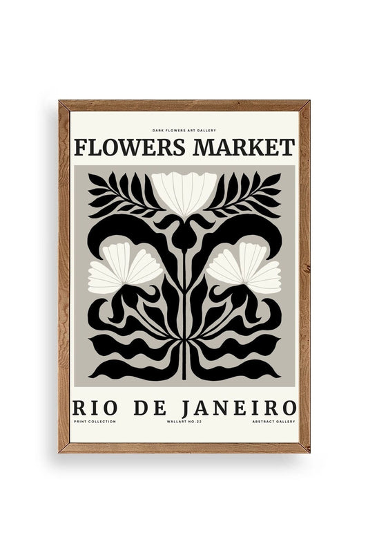 Çiçek Ahşap Çerçeveli Tablo 17 x 23