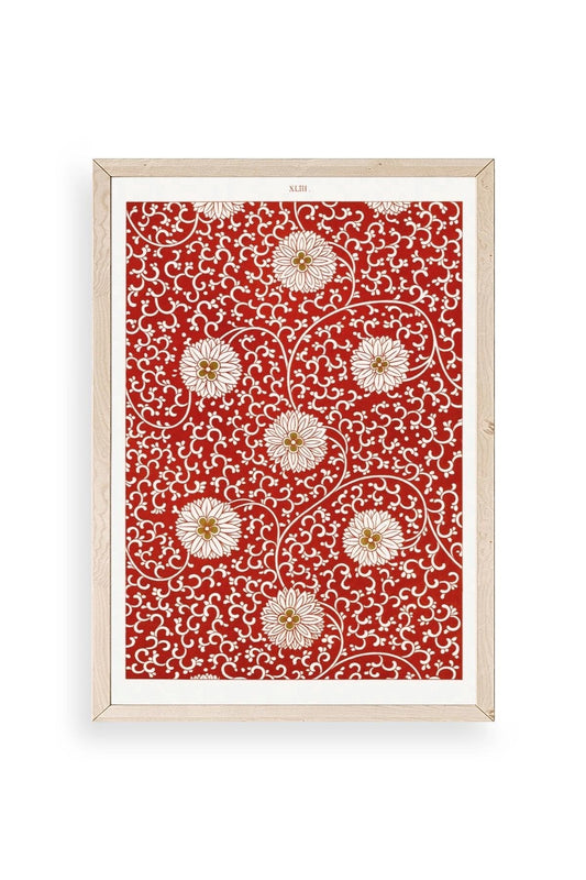 Çiçekler Ahşap Çerçeveli Tablo 23 x 30