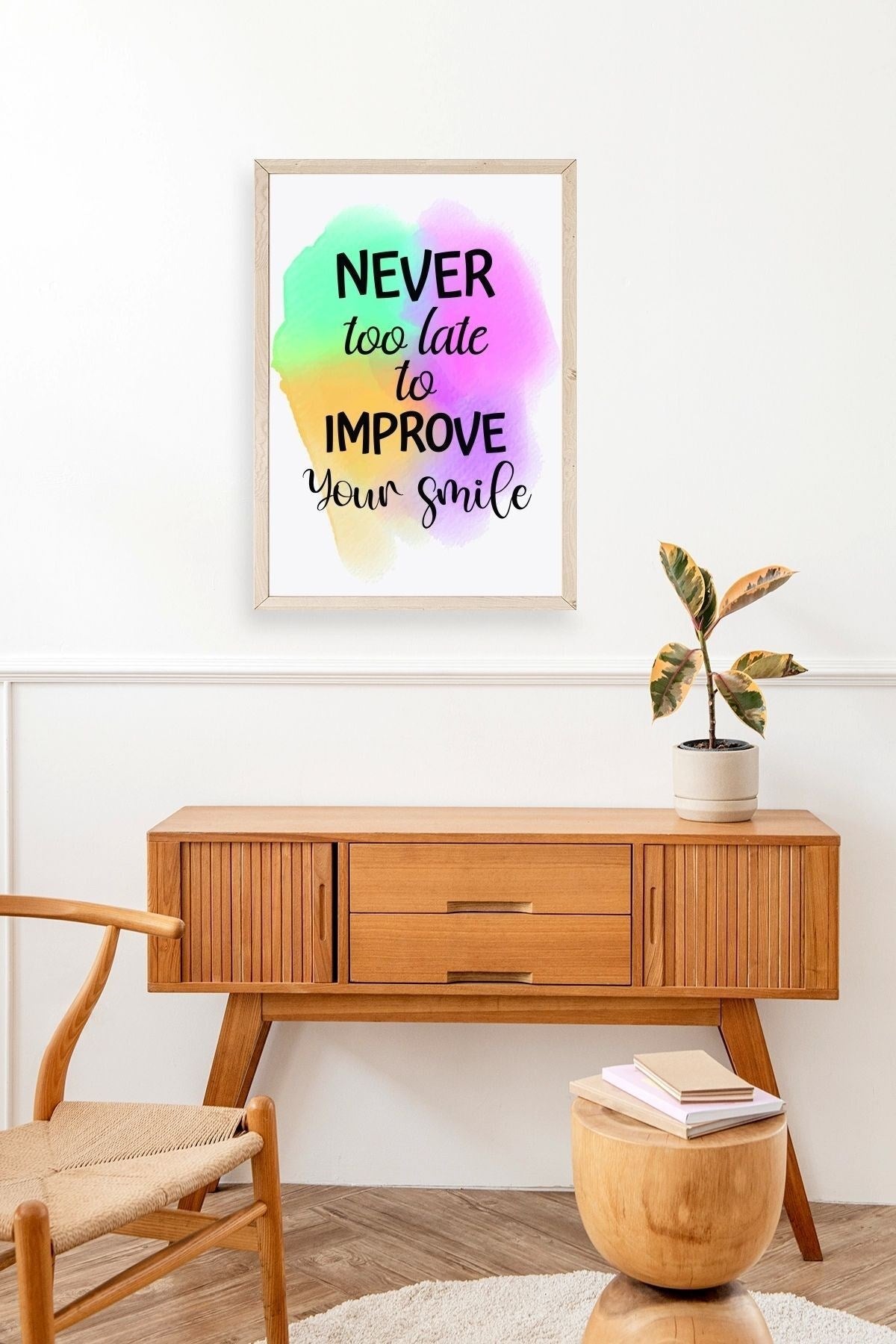 Motto Ahşap Çerçeveli Tablo 50 x 70