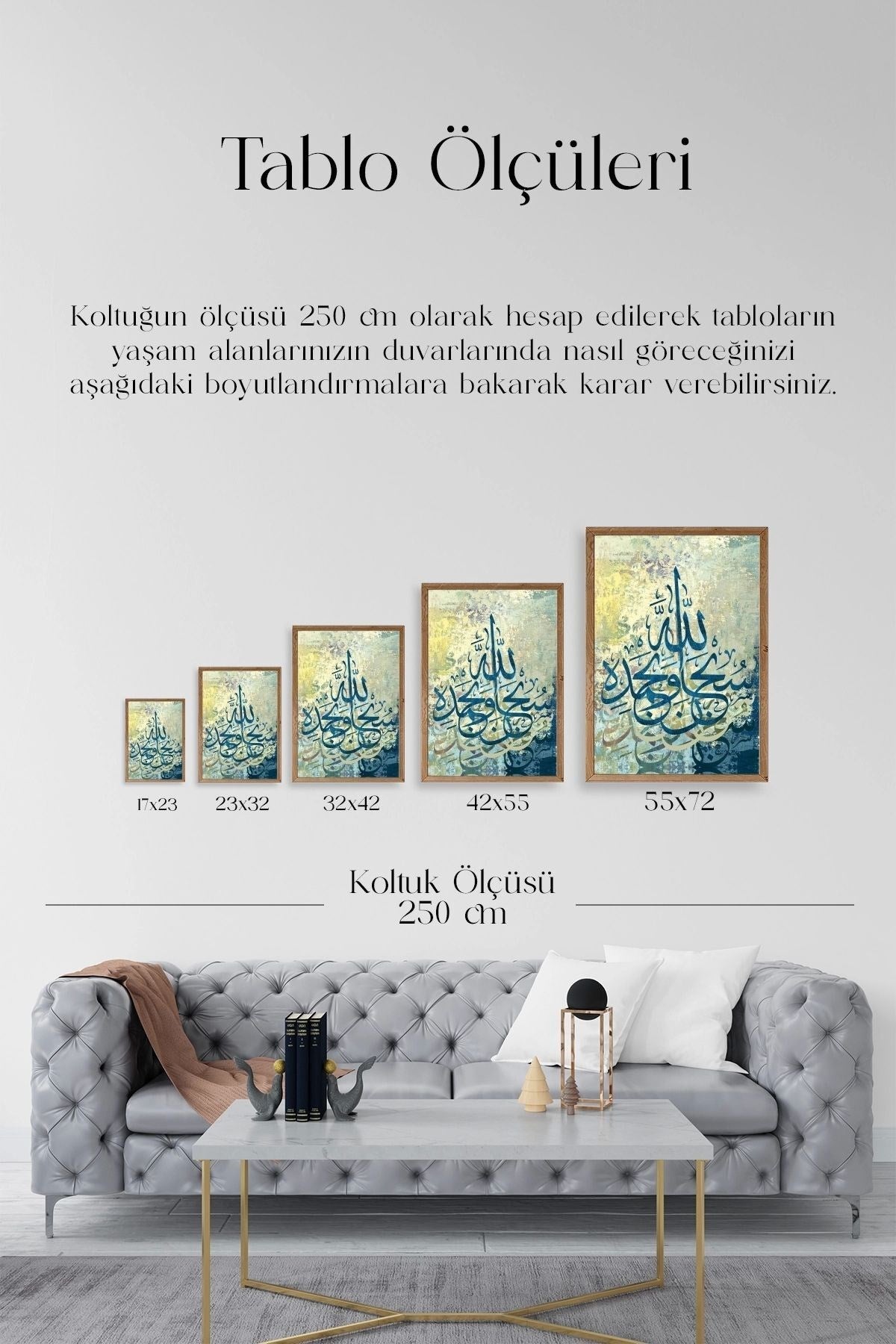 Hat Yazısı Ahşap Çerçeveli Tablo 23 x 30
