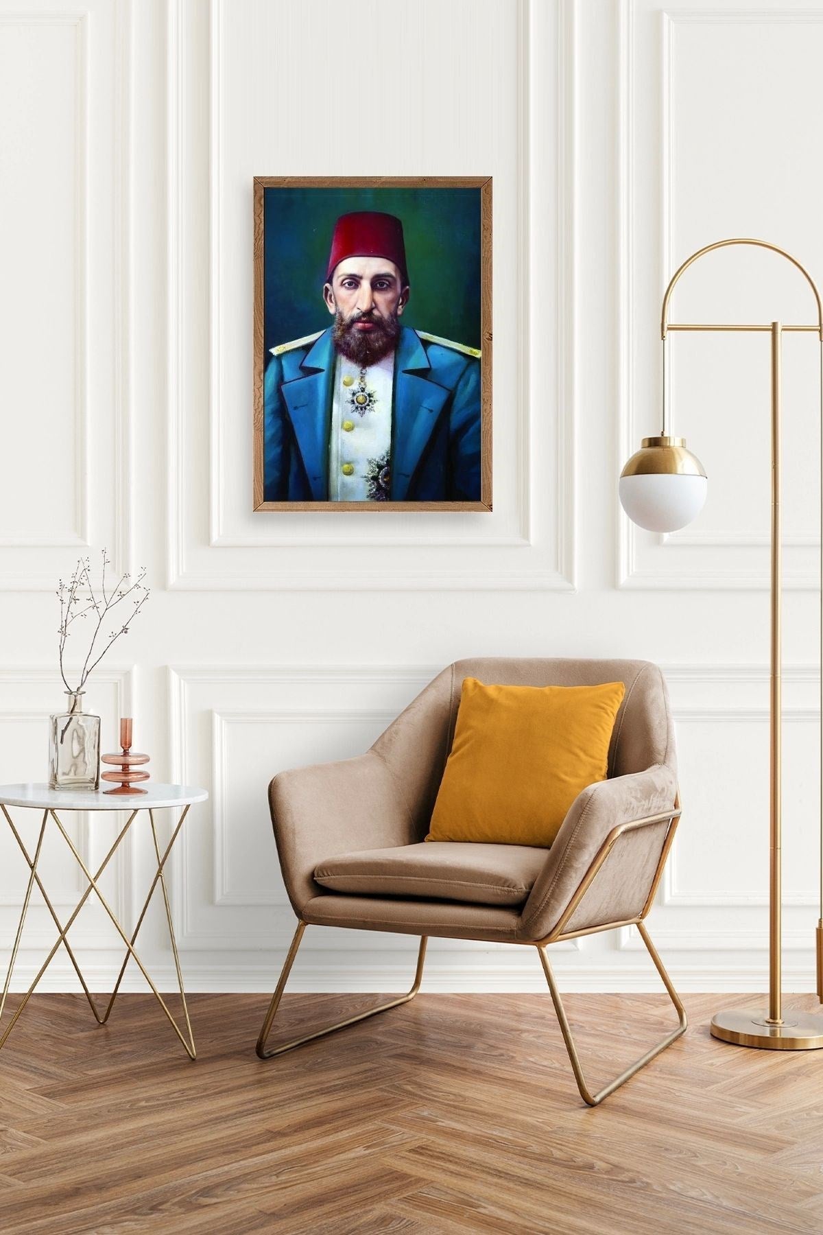 Abdülhamit Ahşap Çerçeveli Tablo 30 x 42