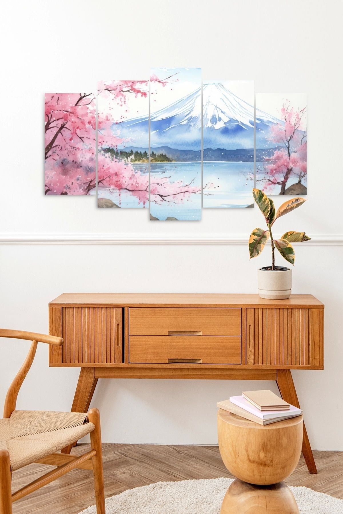 Manzara Doğa 5 Parçalı Mdf Tablo 60 x 100