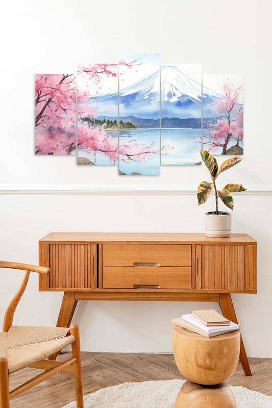 Manzara Doğa 5 Parçalı Mdf Tablo 60 x 100