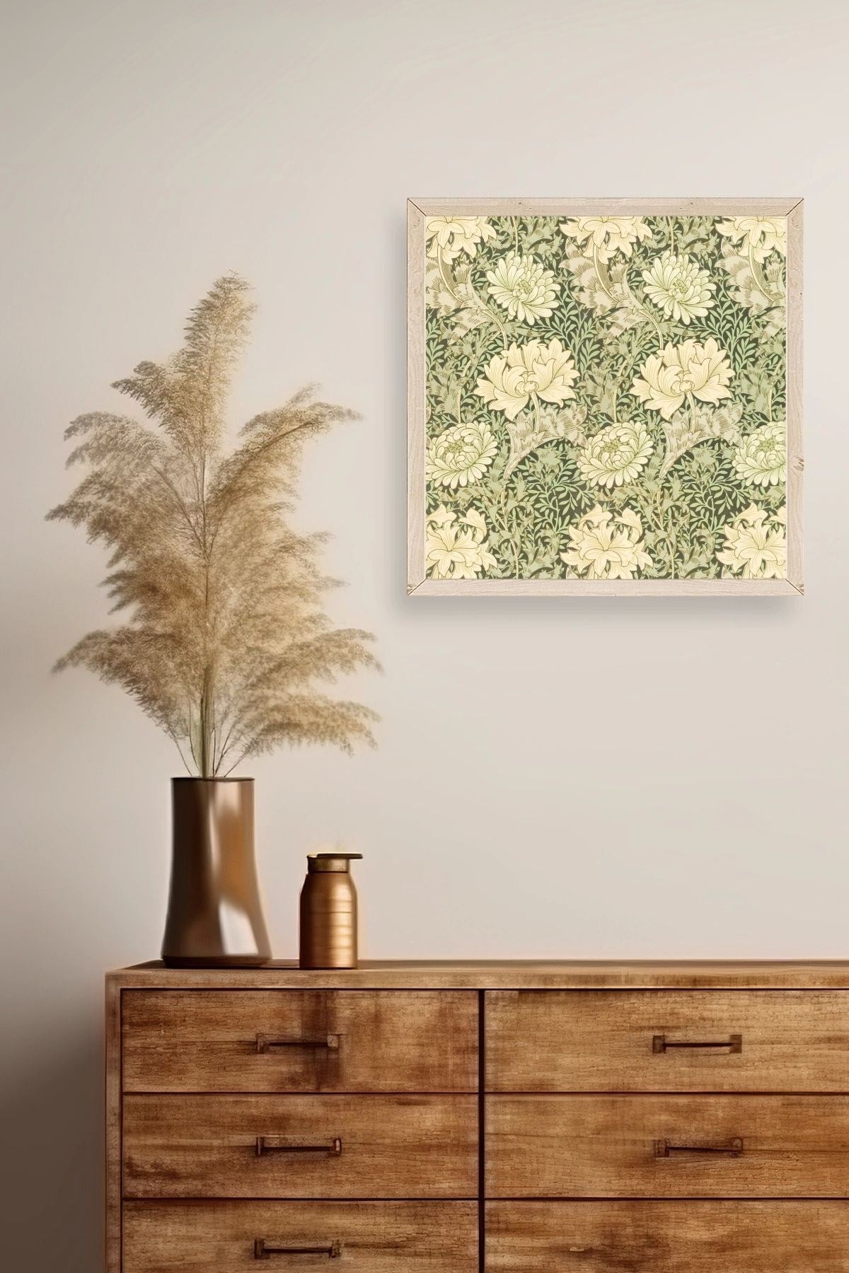 Çiçek Ahşap Çerçeveli Tablo 42 x 42