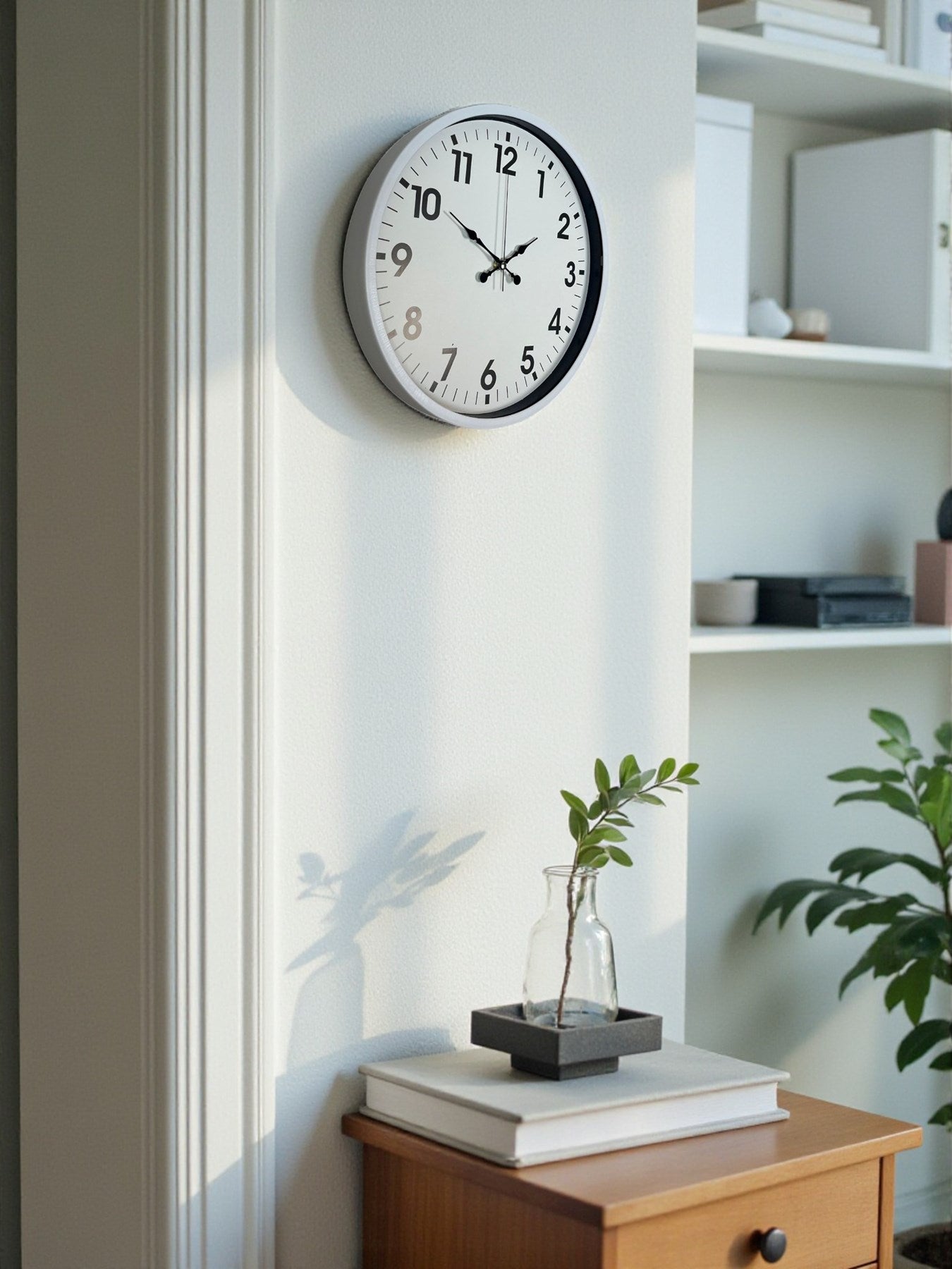 Zentime 36 Cm Beyaz Dekoratif Duvar Saati