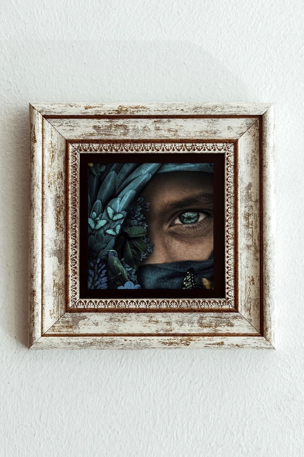 Çerçeveli Taş Tablo , Çerçeveli Taş Duvar Dekoru-enkcrcvtbl-00185 20 cm