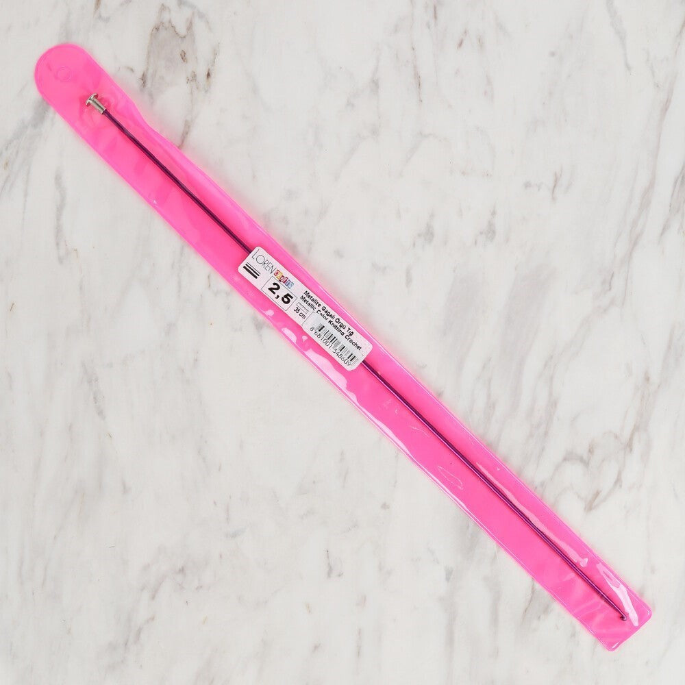Loren Crafts 2,5 mm 35 cm Mor Renkli Metal Gagalı