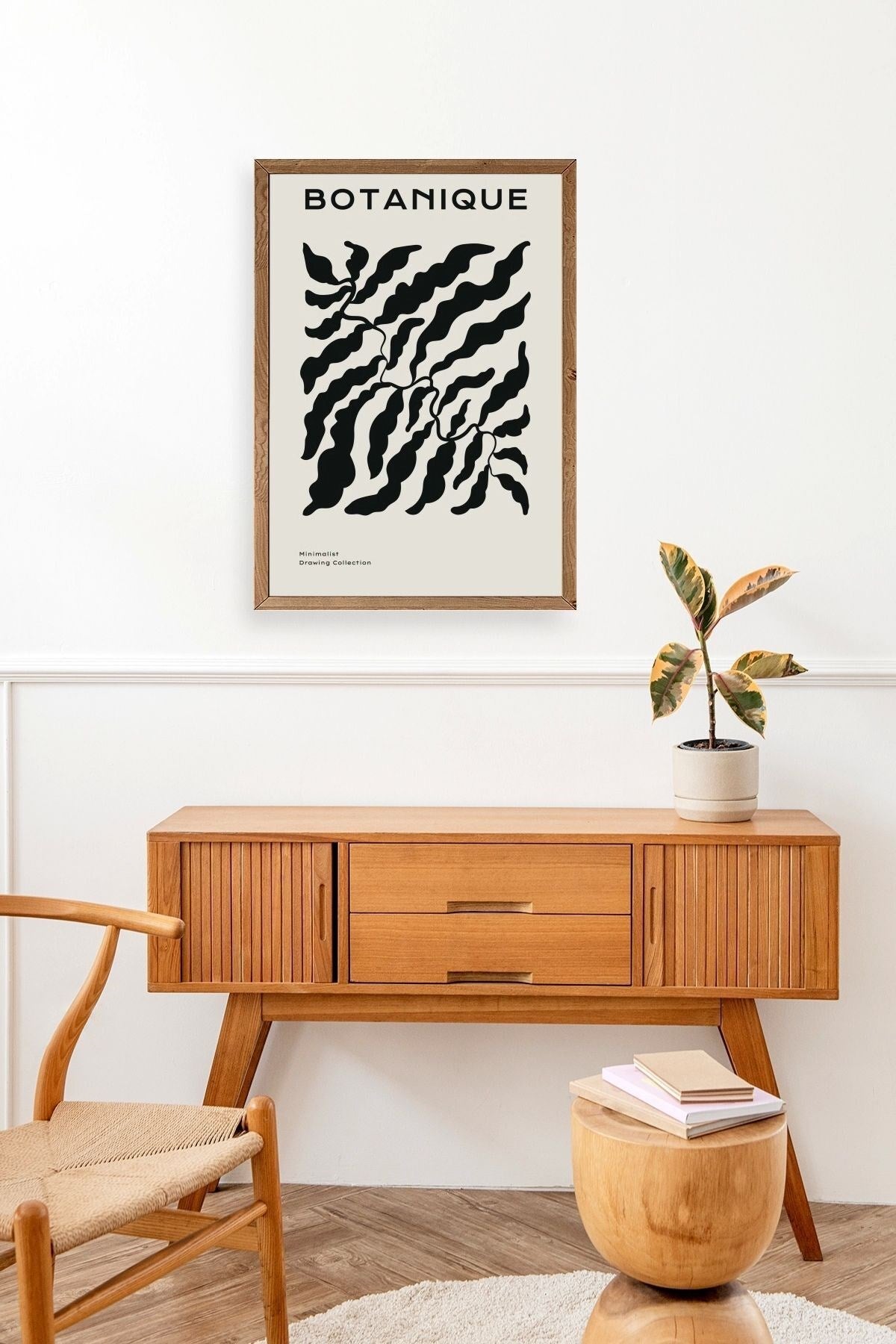 Soyut Ahşap Çerçeveli Tablo 17 x 23