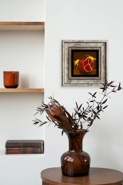 Nar Çerçeveli Taş Tablo 20 cm