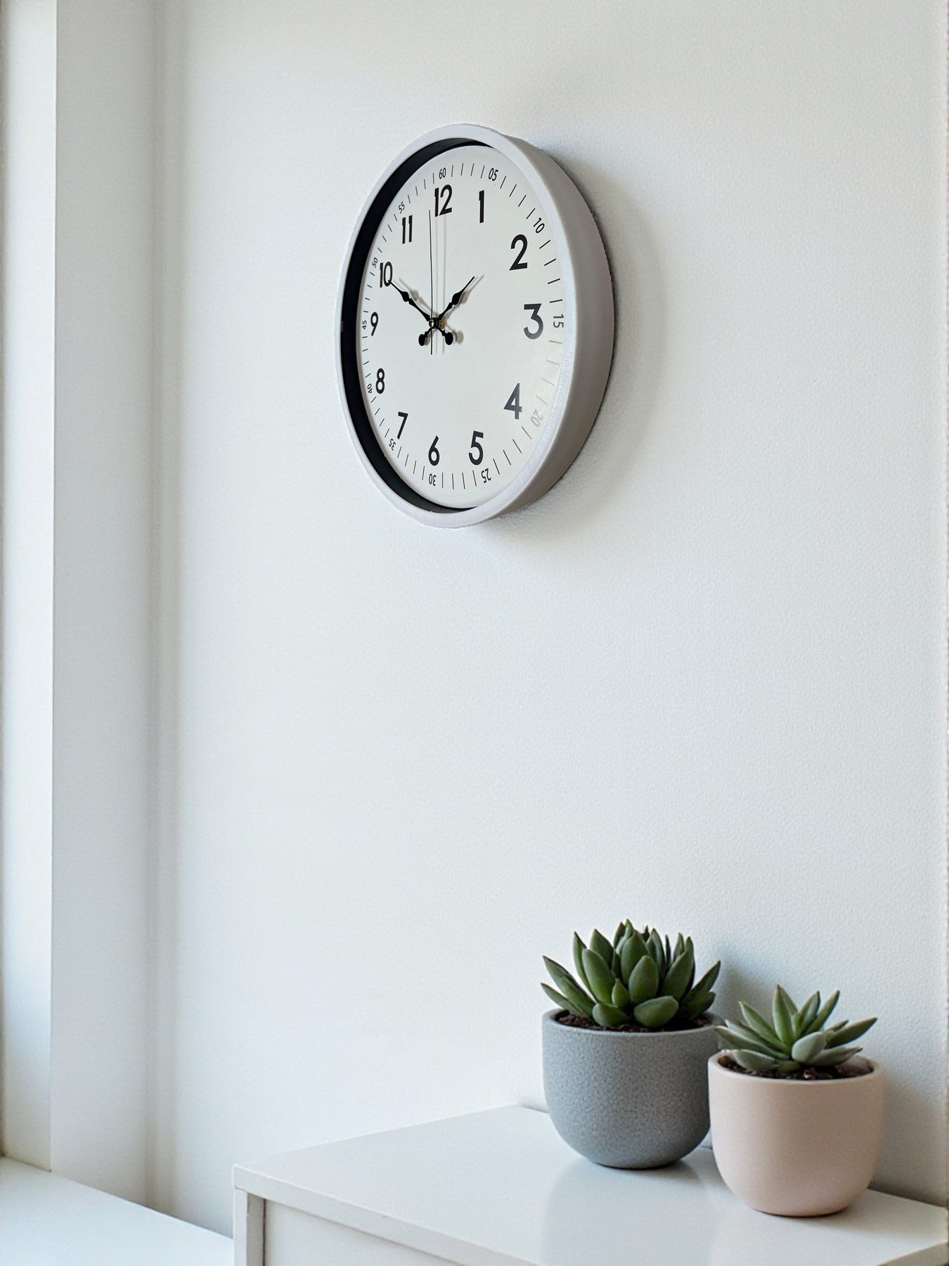 Zentime 36 Cm Beyaz Dekoratif Duvar Saati