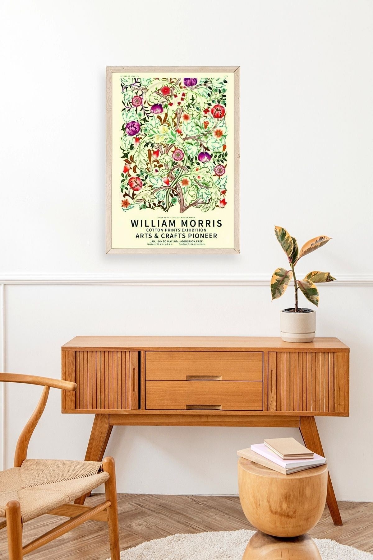 Çiçekler Ahşap Çerçeveli Tablo 50 x 70