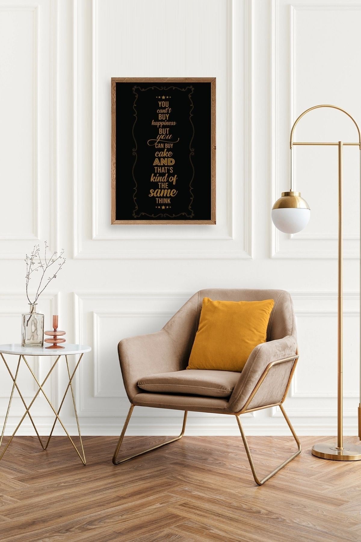 Modern Ahşap Çerçeveli Tablo 17 x 23