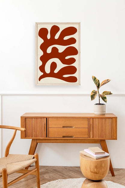 Soyut Ahşap Çerçeveli Tablo 30 x 42