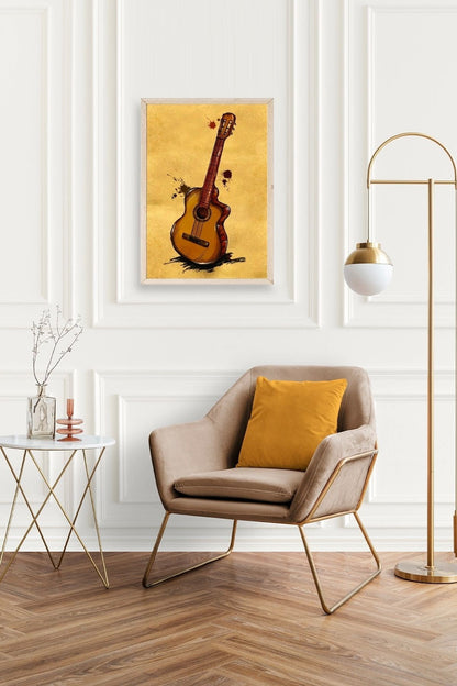 Keman Ahşap Çerçeveli Tablo 30 x 42