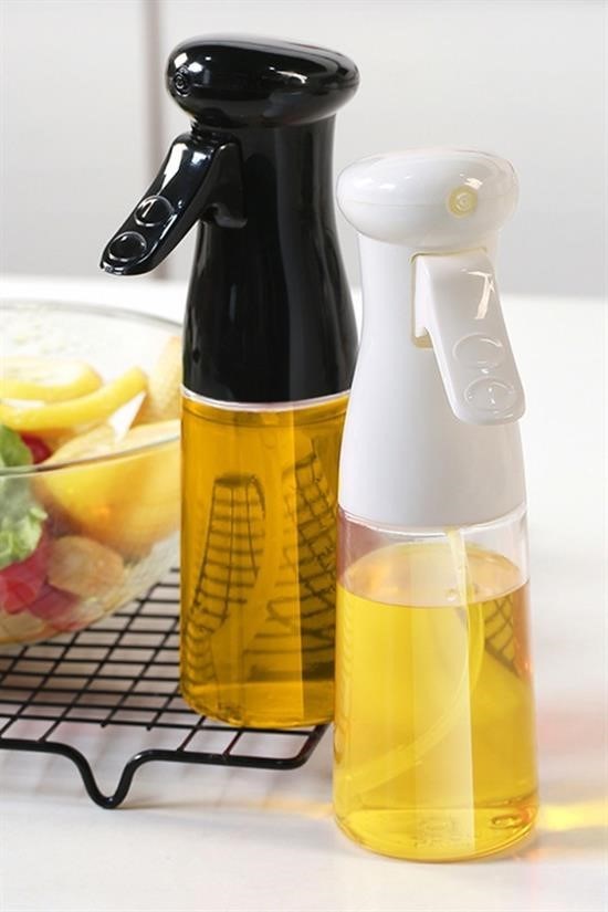 BUFFER®  Çok Amaçlı Cam Şişe Püskürtmeli Dağıtıcı Yağdanlık Limonluk Sirke Sosluk Spreyi Siyah