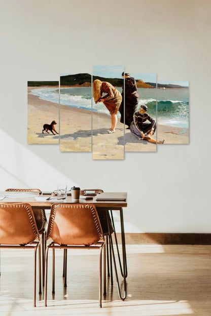 İnsan Manzarası 5 Parçalı Mdf Tablo 60 x 100