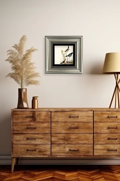 Daldaki Kuşlar Çerçeveli Taş Tablo 20 cm