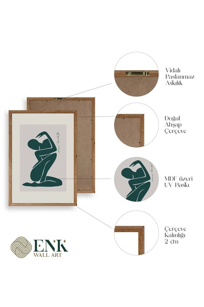 Modern Ahşap Çerçeveli Tablo 50 x 70