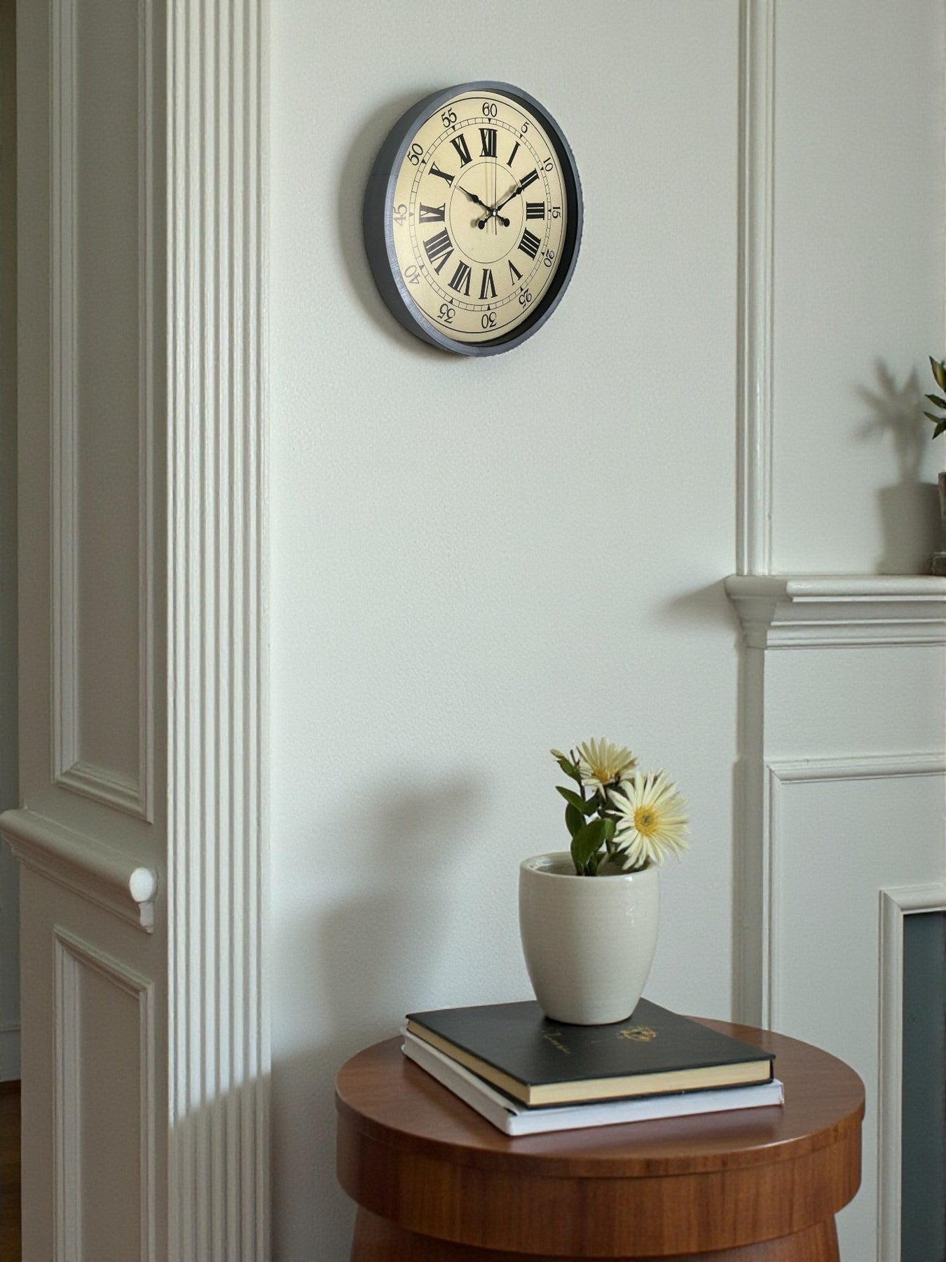 Zentime 36 Cm Gri Dekoratif Duvar Saati