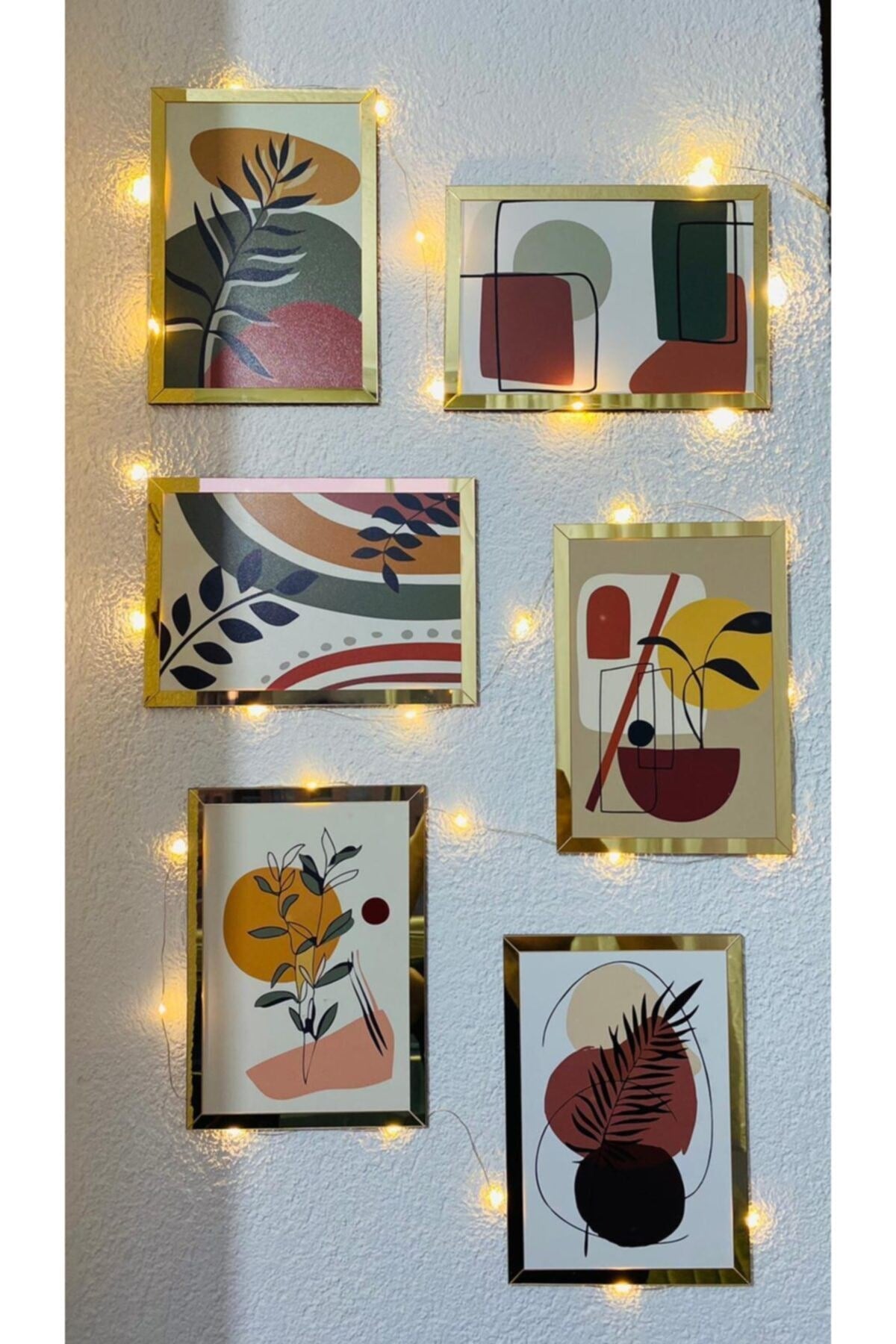 6 Parça Çerçeveli Mdf Tablo 15 x 20