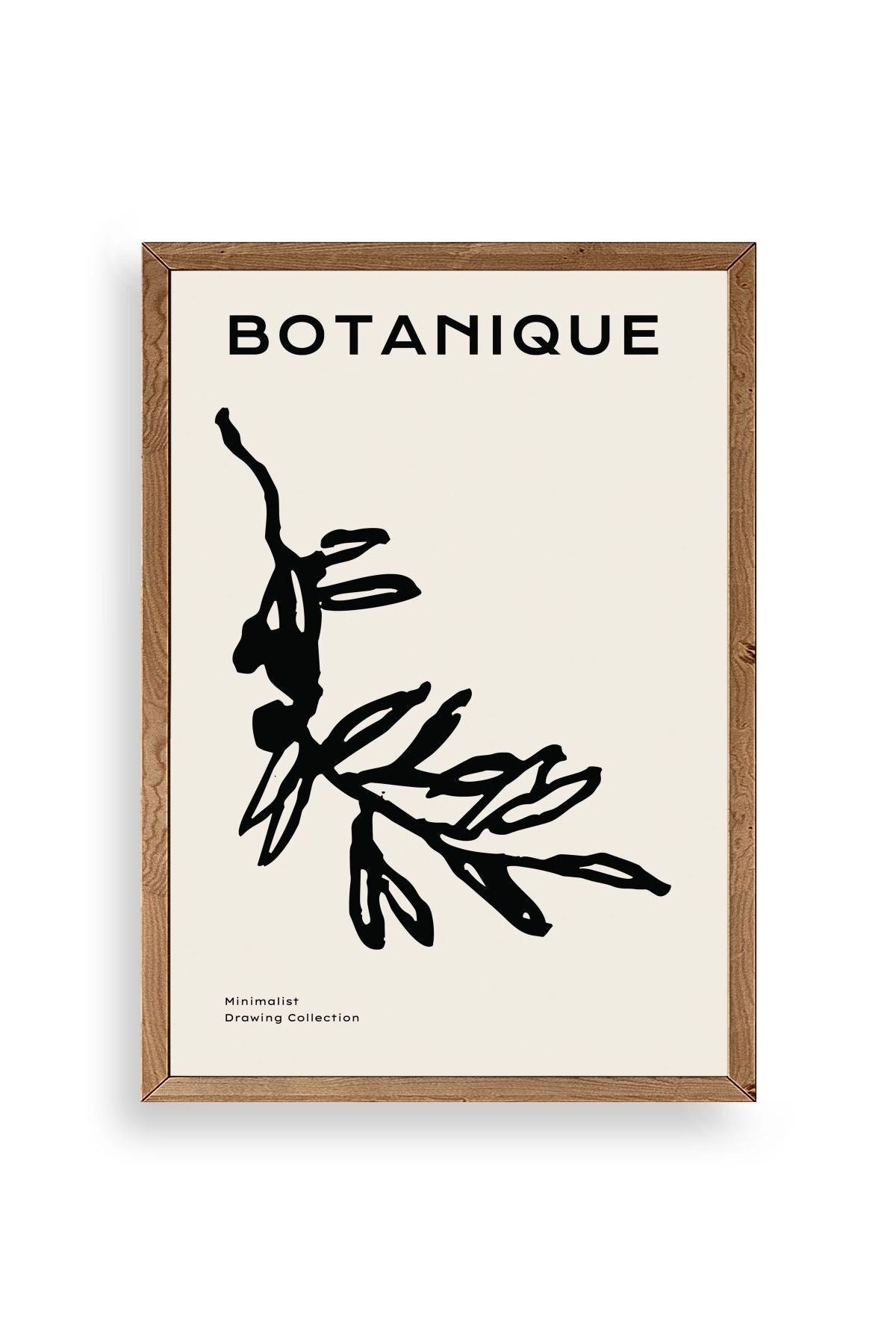 Yaprak Ahşap Çerçeveli Tablo 50 x 70