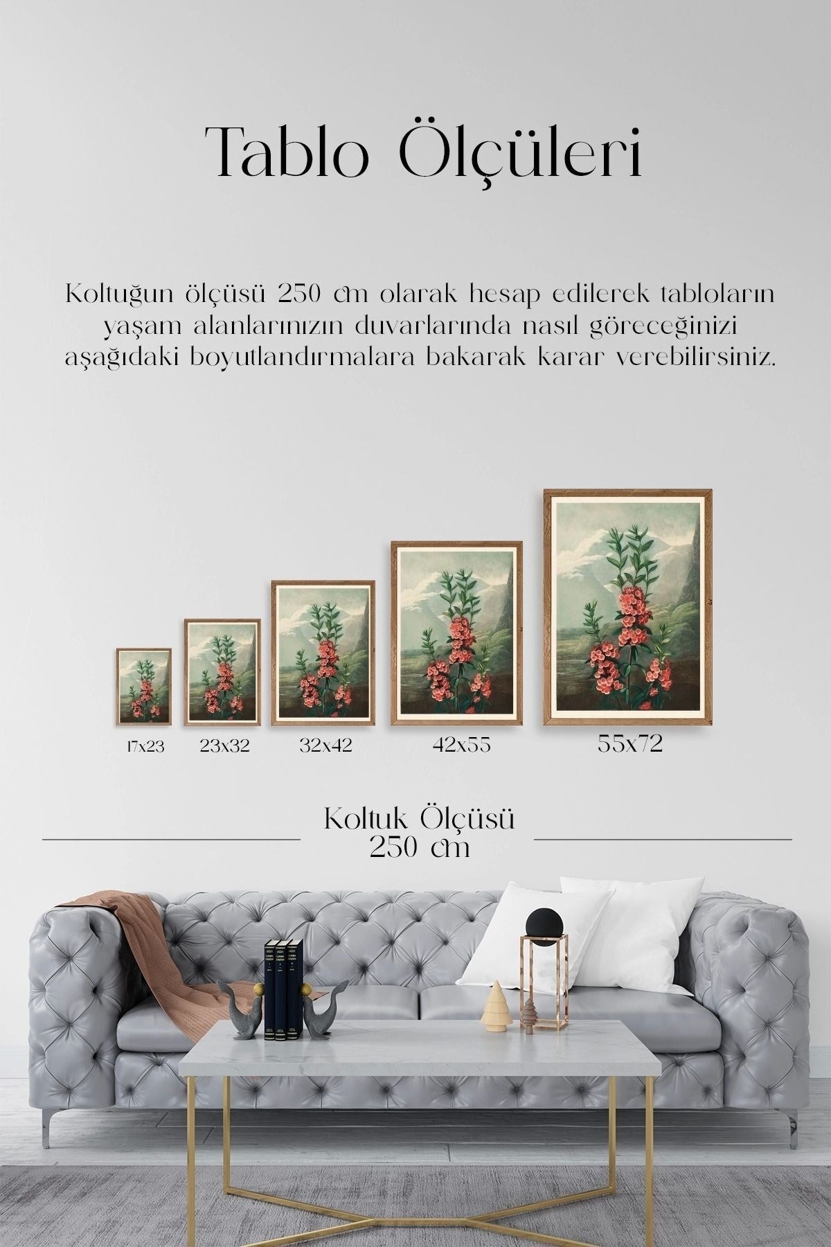 Narrow-Leaved Kalmia Ahşap Çerçeveli Tablo 30 x 42