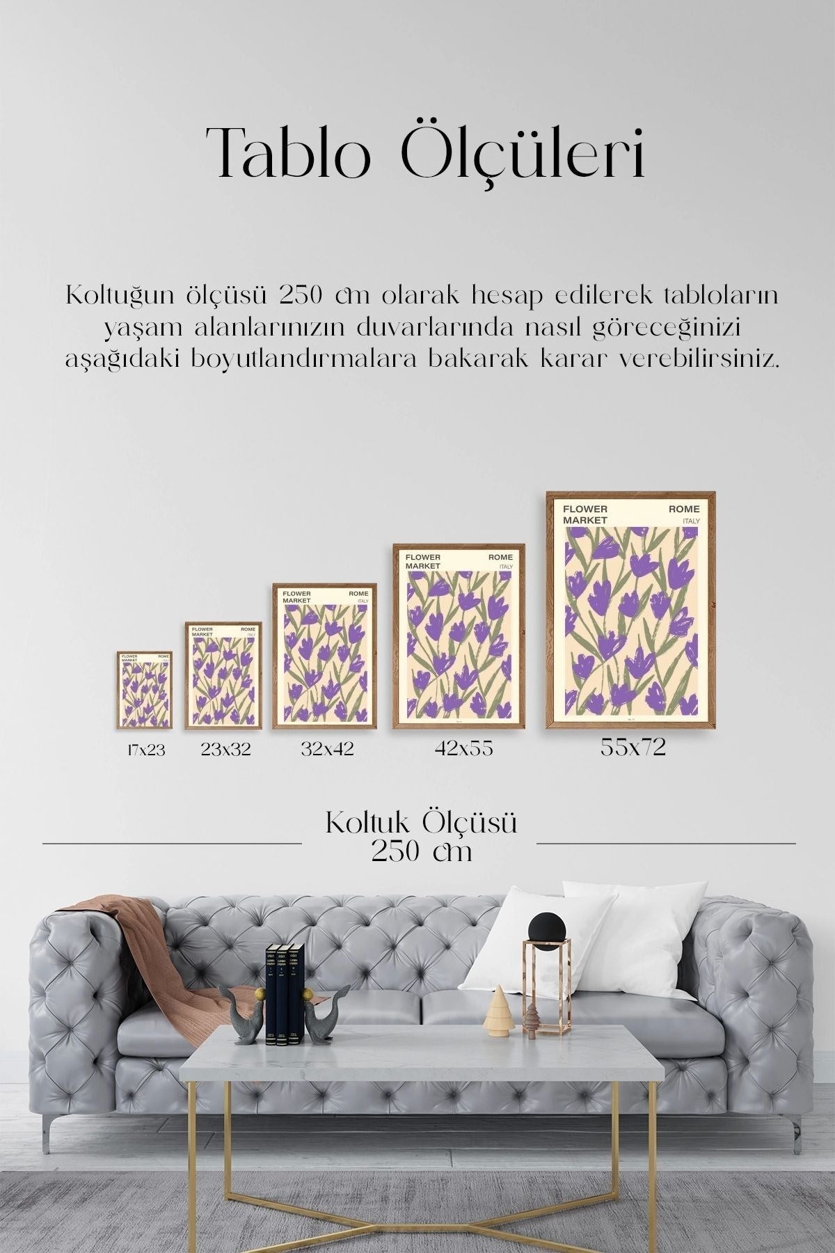 Çiçek Ahşap Çerçeveli Tablo 17 x 23