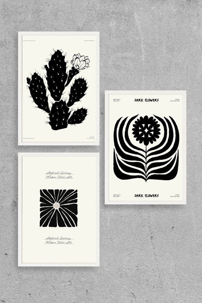 Modern Üçlü Ahşap Çerçeveli Tablo 40 x 60