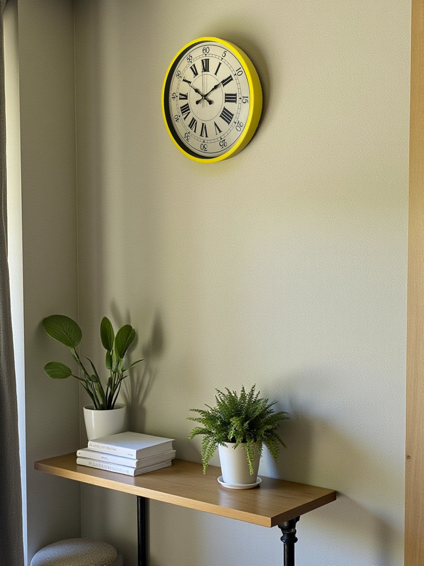 Zentime 36 Cm Sarı Dekoratif Duvar Saati