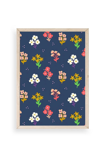 Çiçek Ahşap Çerçeveli Tablo 50 x 70