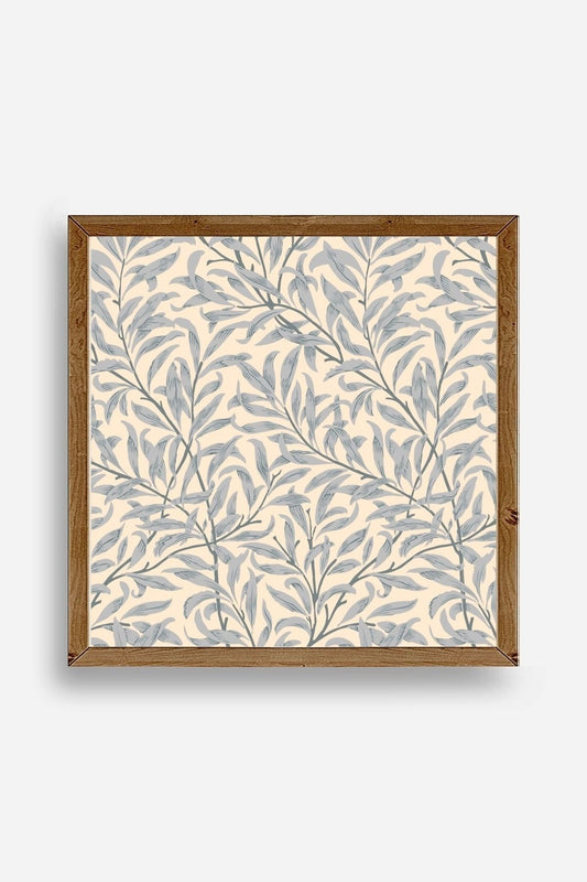 Yaprak Ahşap Çerçeveli Tablo 23 x 23