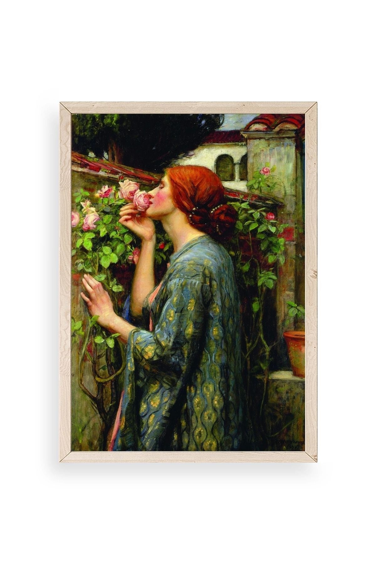 Kadın Ahşap Çerçeveli Tablo 30 x 42