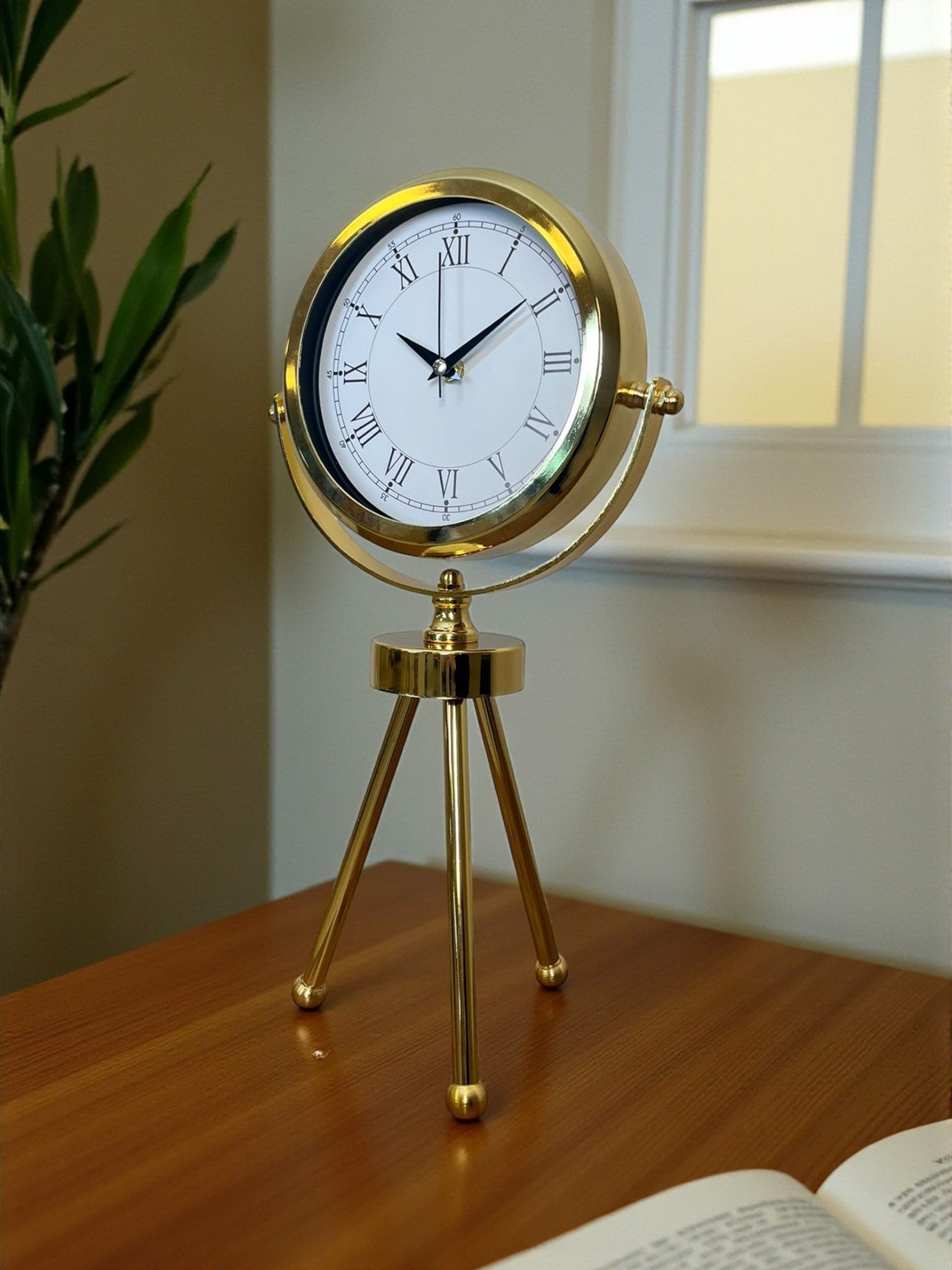 Zentime Gold Lüks Üç Ayaklı Masa Saati