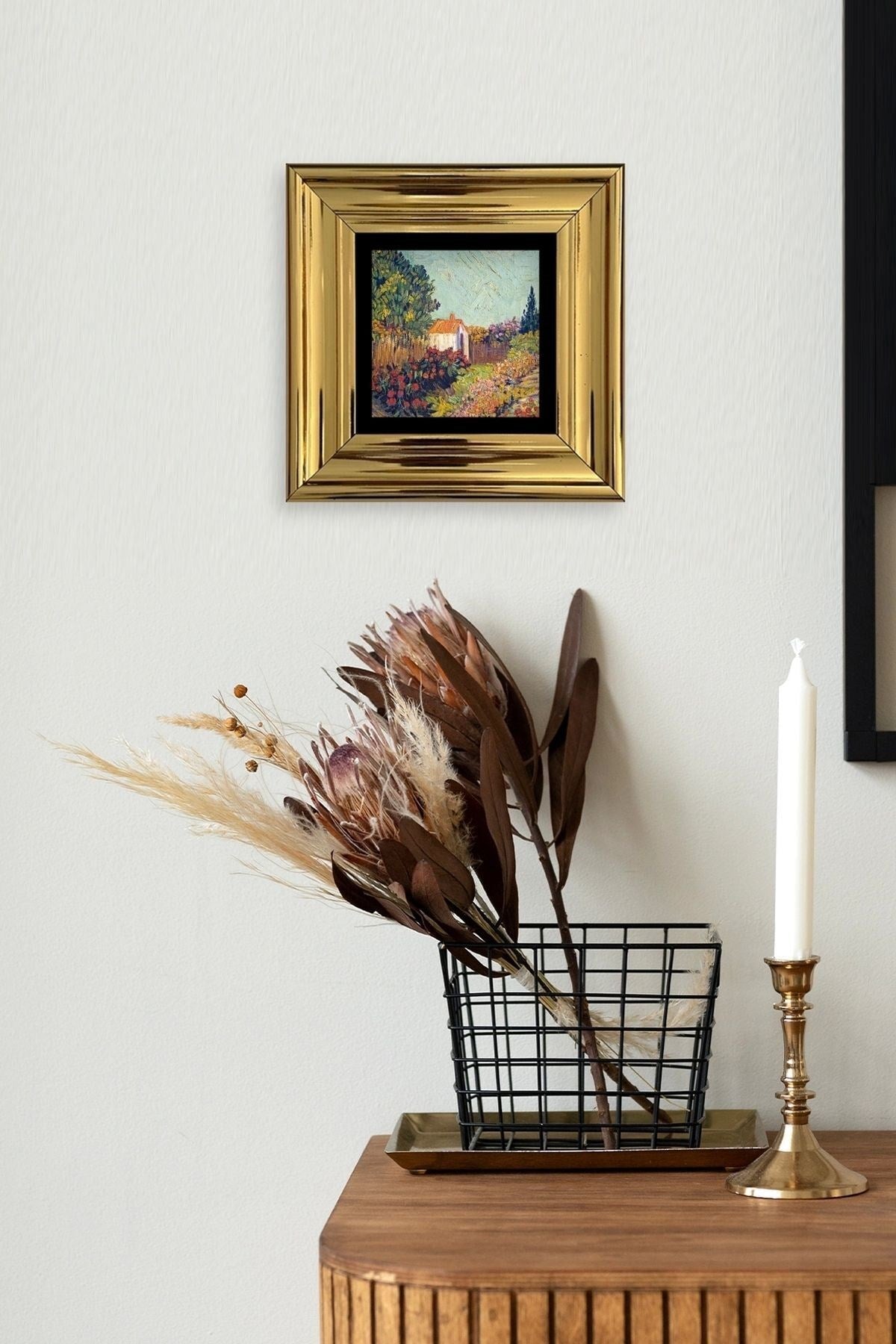 Van Gogh Çerçeveli Taş Tablo 20 cm