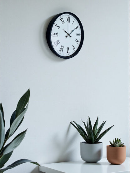 Zentime 36 Cm Siyah Dekoratif Duvar Saati