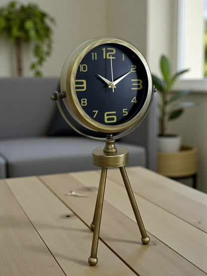 Zentime Eskitme Vintage Üç Ayaklı Masa Saati
