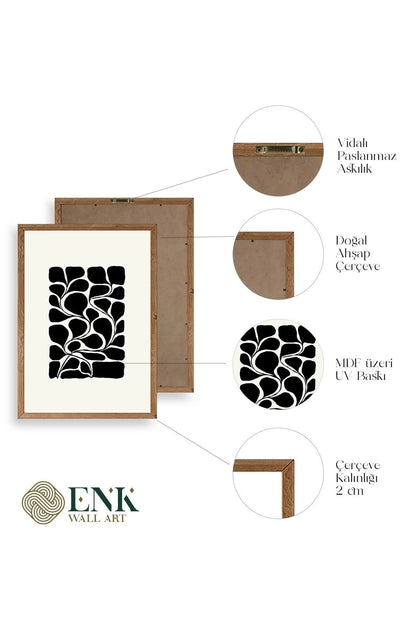 Desen Ahşap Çerçeveli Tablo 50 x 70