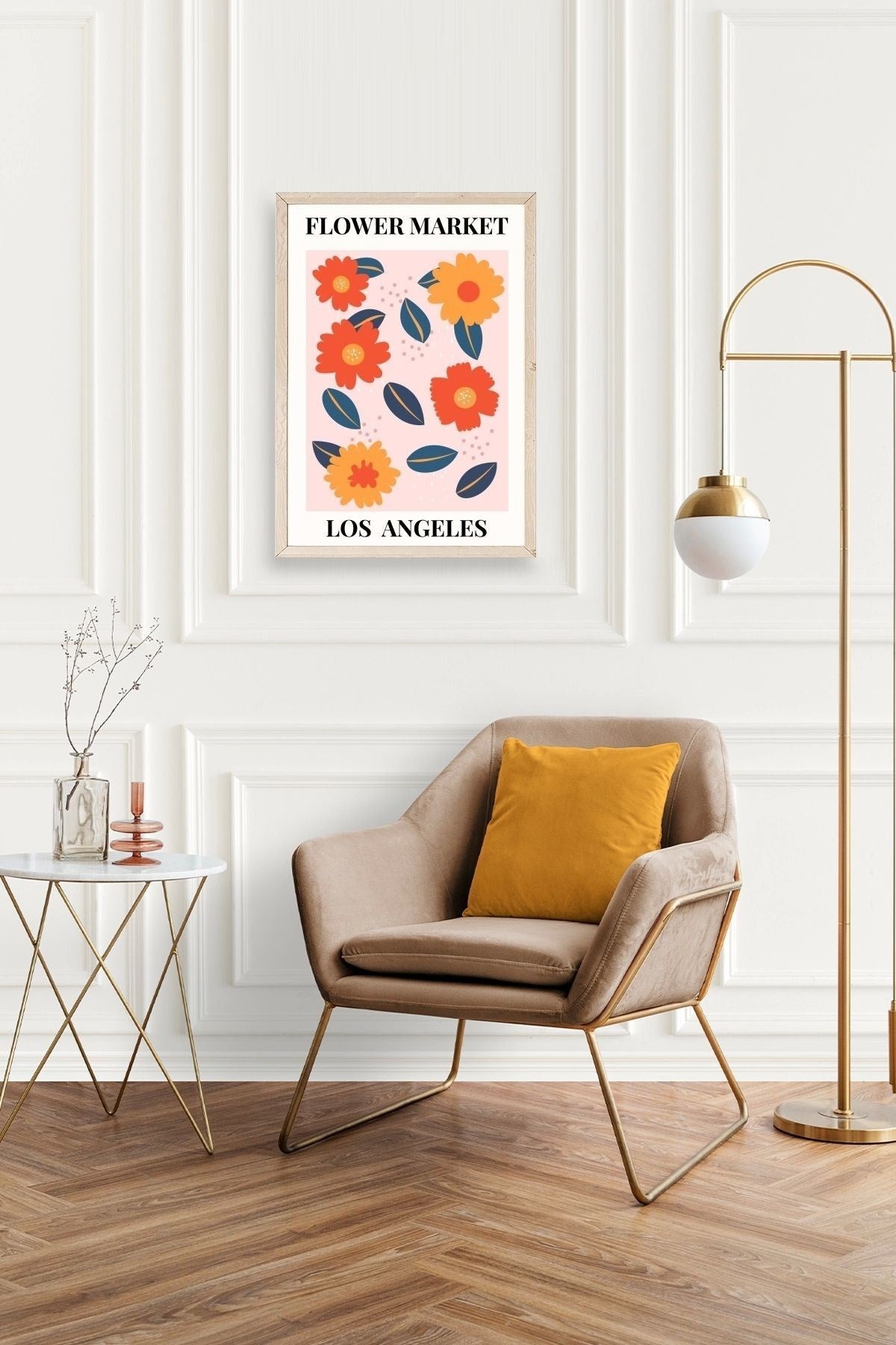 Çiçek Ahşap Çerçeveli Tablo 30 x 42