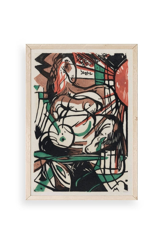 Franz Marc Ahşap Çerçeveli Tablo 30 x 42