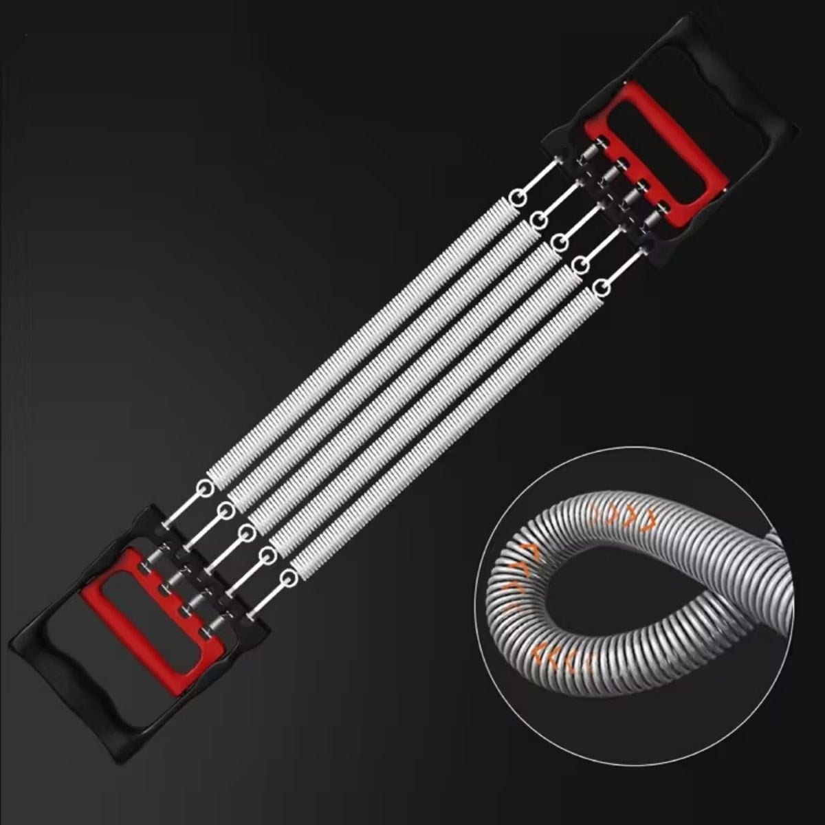 BUFFER® Göğüs Genişletme ve Kuvvet Egzersiz Aleti – 5 Yaylı 5 Kademeli Ayarlanabilir Fitness ve Kuvvet Antrenmanı Ekipmanı