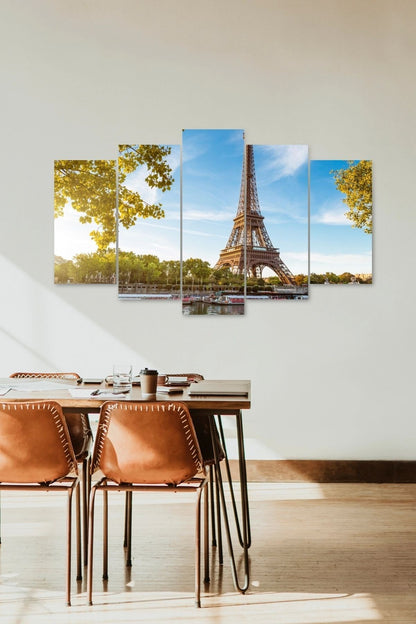 Eyfel Kulesi 5 Parçalı Mdf Tablo 60 x 100