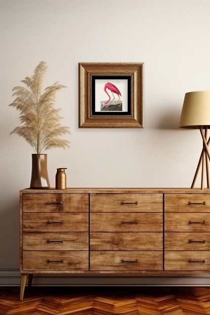 Flamingo Çerçeveli Taş Tablo 20 cm