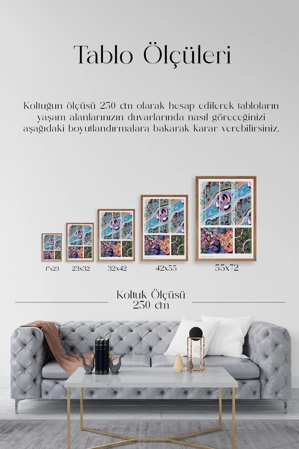 Varyasyonlar Ahşap Çerçeveli Tablo 50 x 70