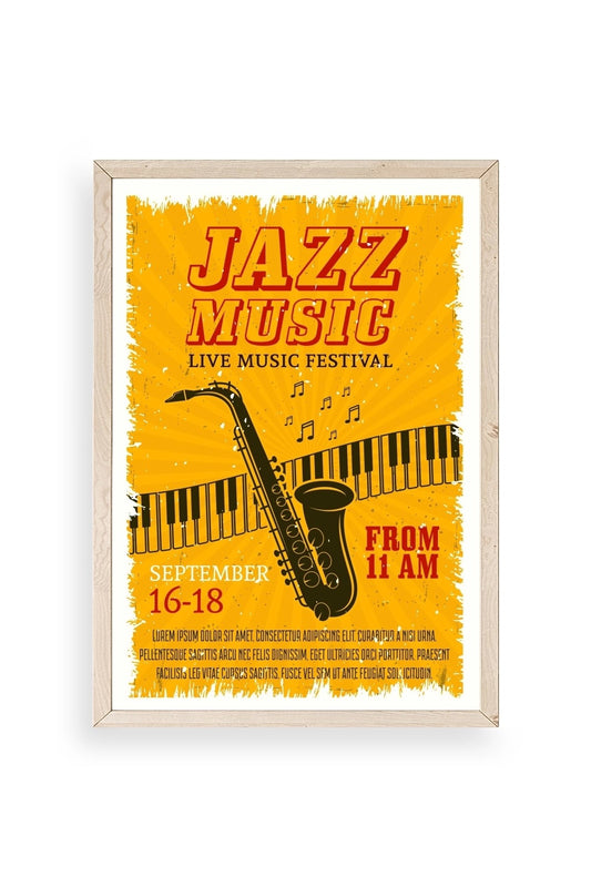 Jazz Ahşap Çerçeveli Tablo 23 x 30